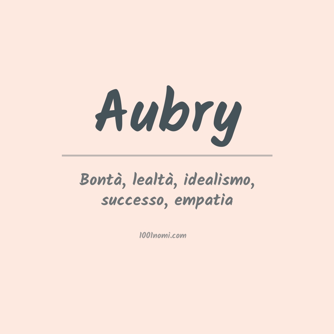 Significato del nome Aubry