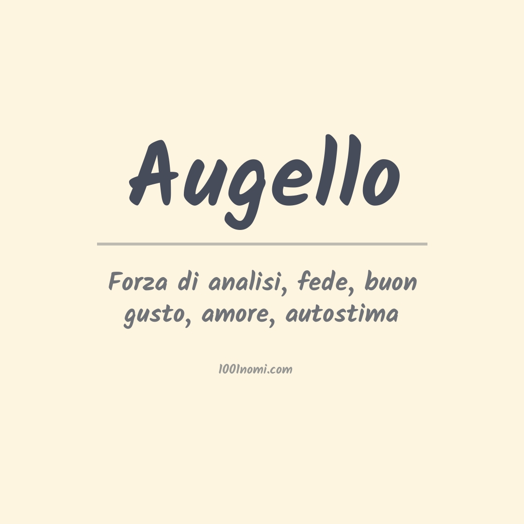 Significato del nome Augello