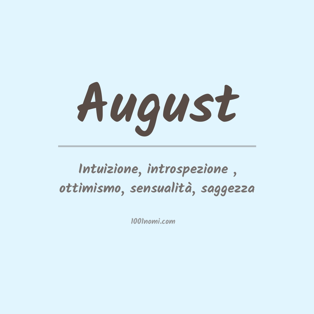 Significato del nome August