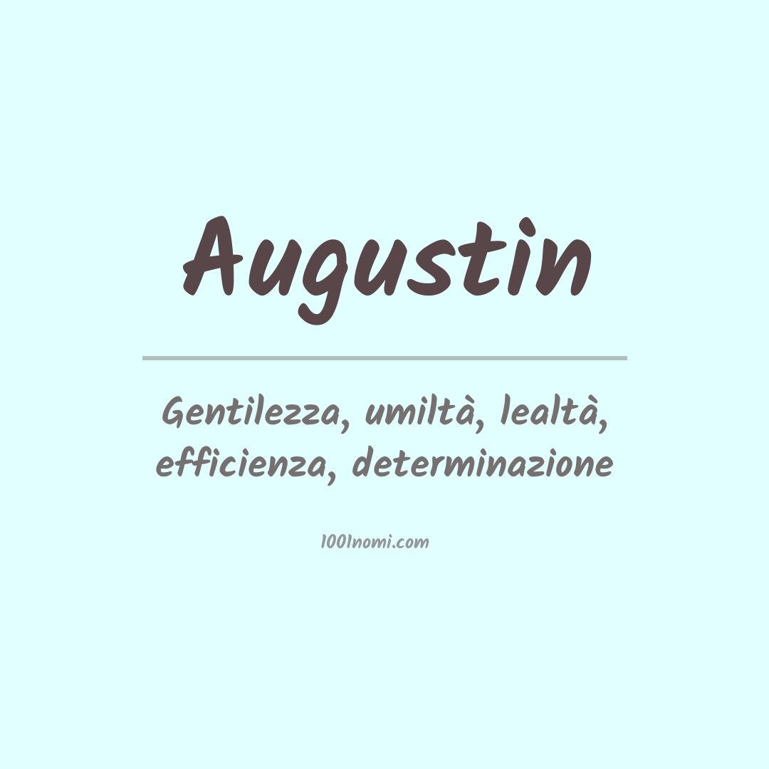 Significato del nome Augustin