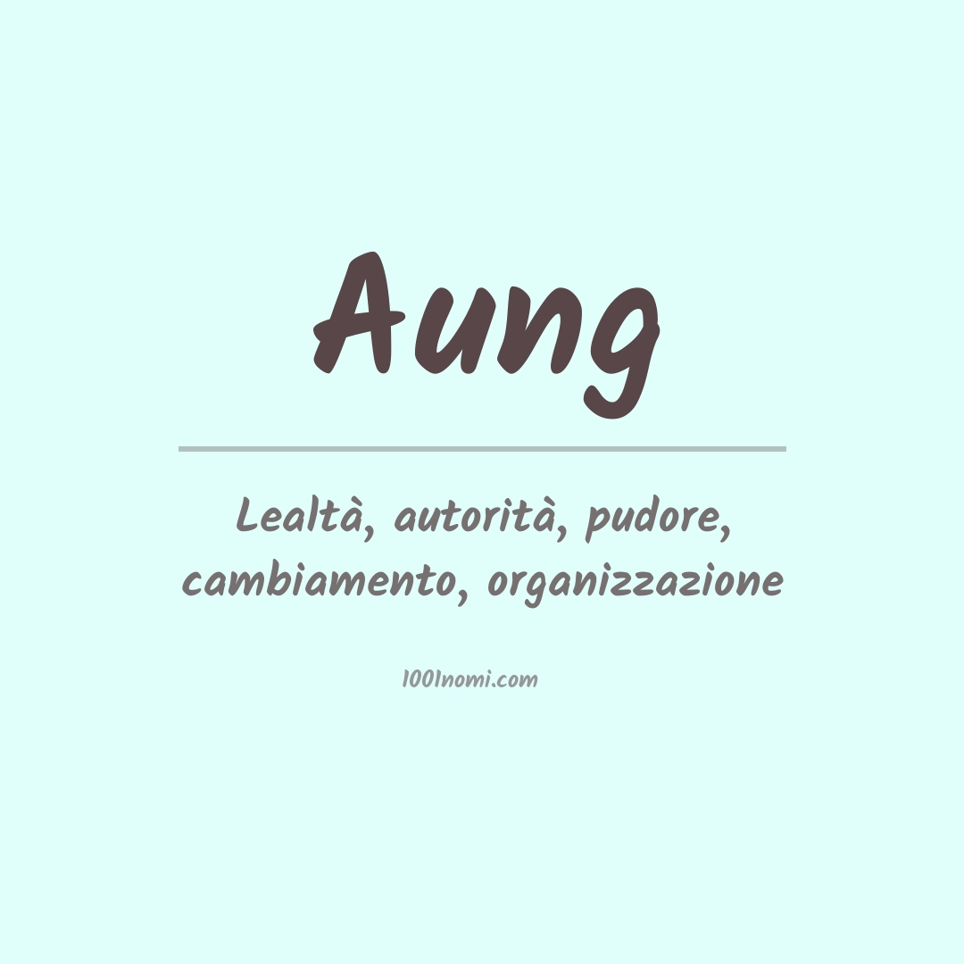 Significato del nome Aung