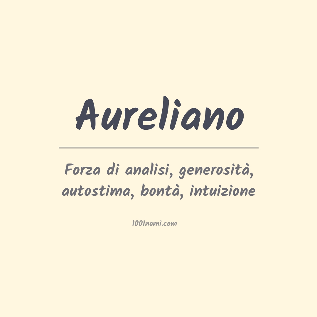 Significato del nome Aureliano