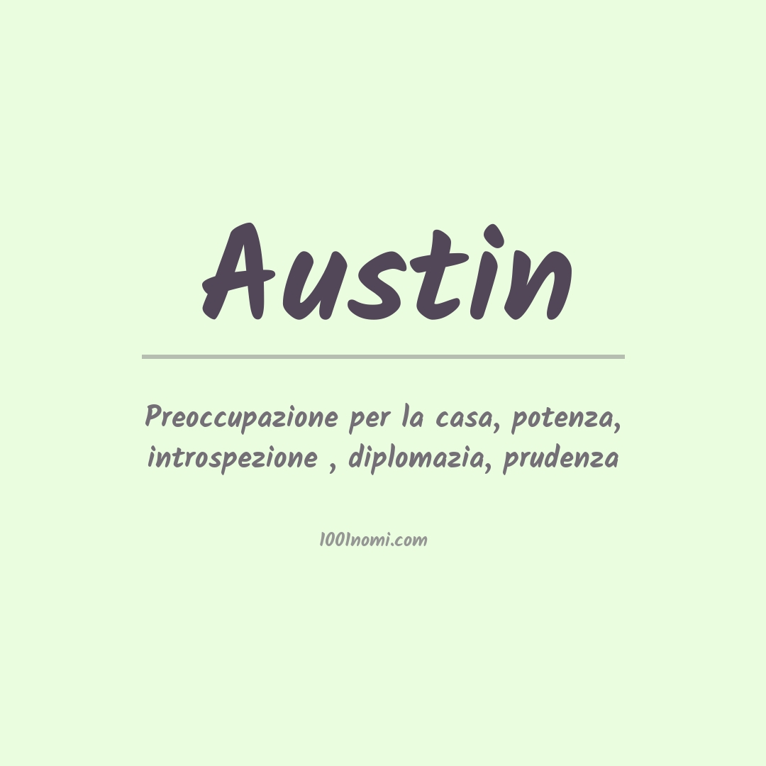 Significato del nome Austin