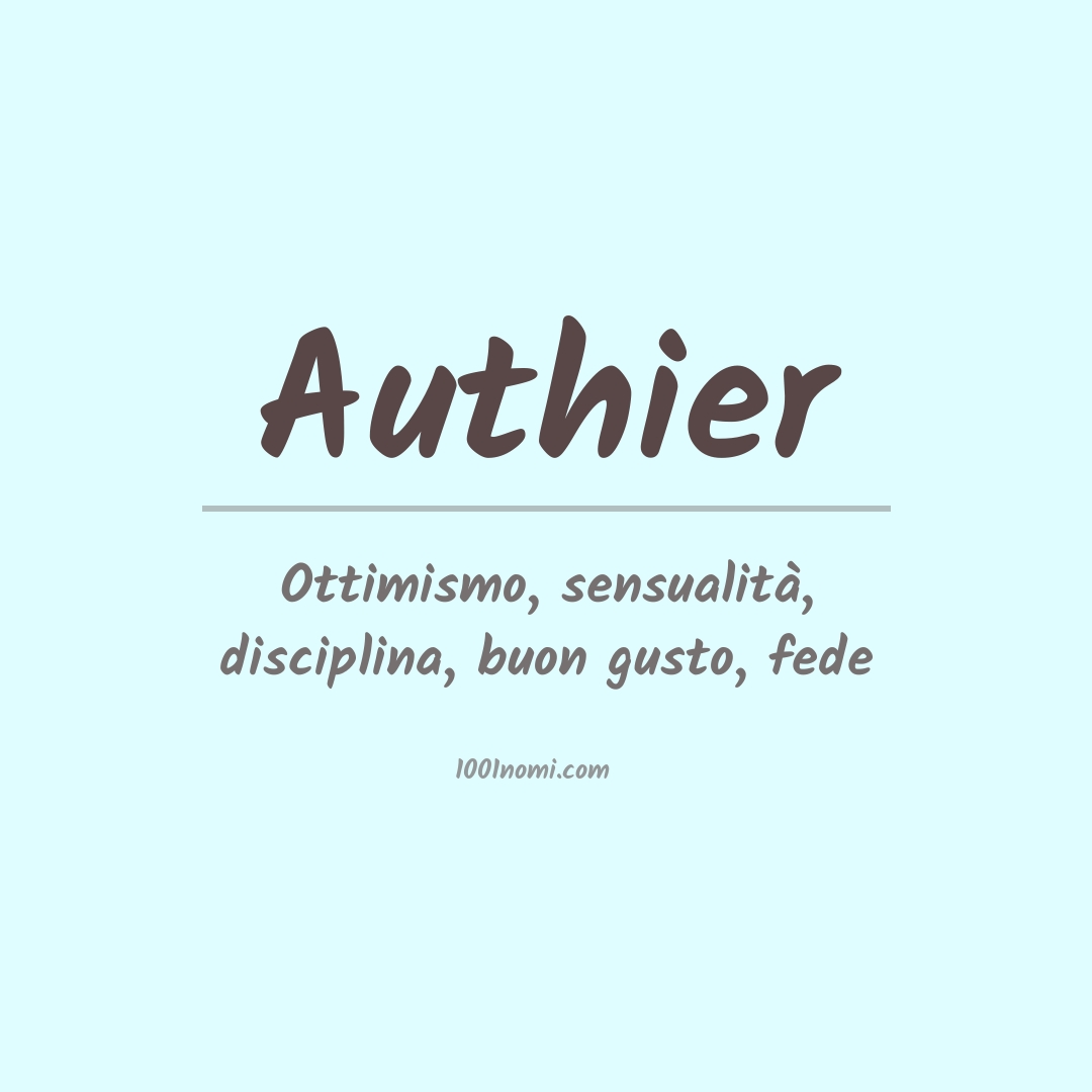 Significato del nome Authier