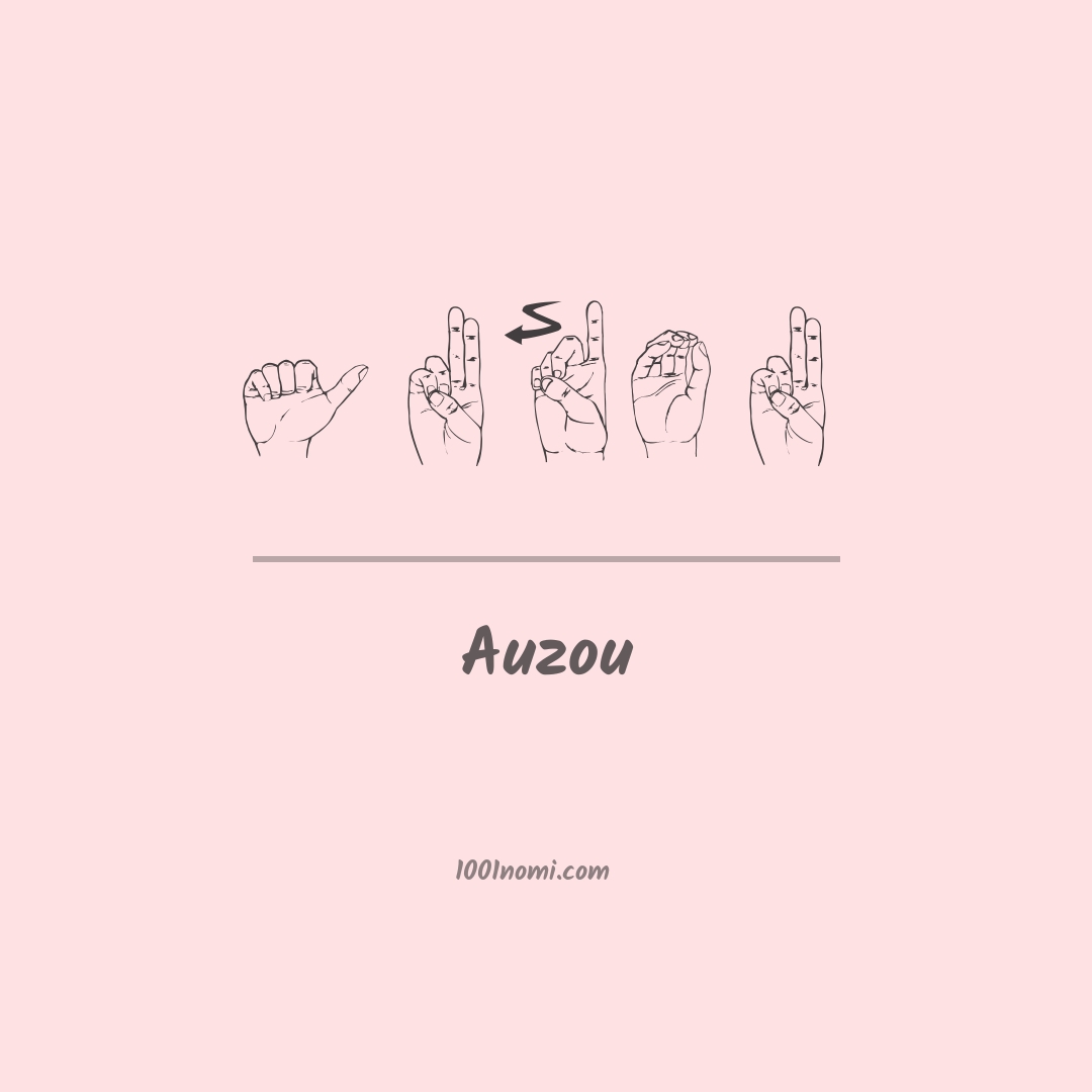 Auzou nella lingua dei segni