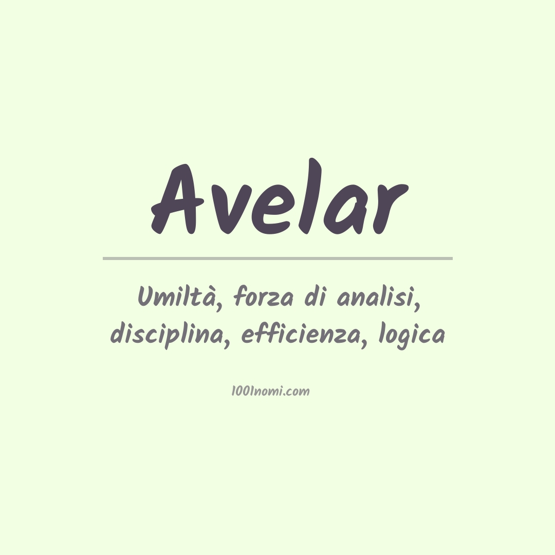 Significato del nome Avelar