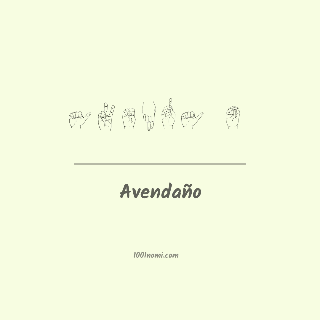Avendaño nella lingua dei segni