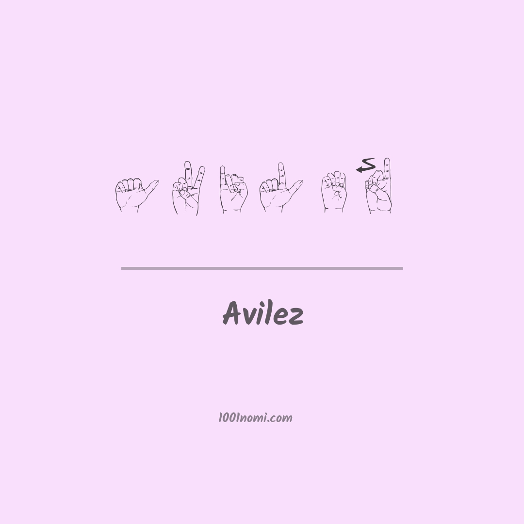 Avilez nella lingua dei segni Avilez nella lingua dei segni