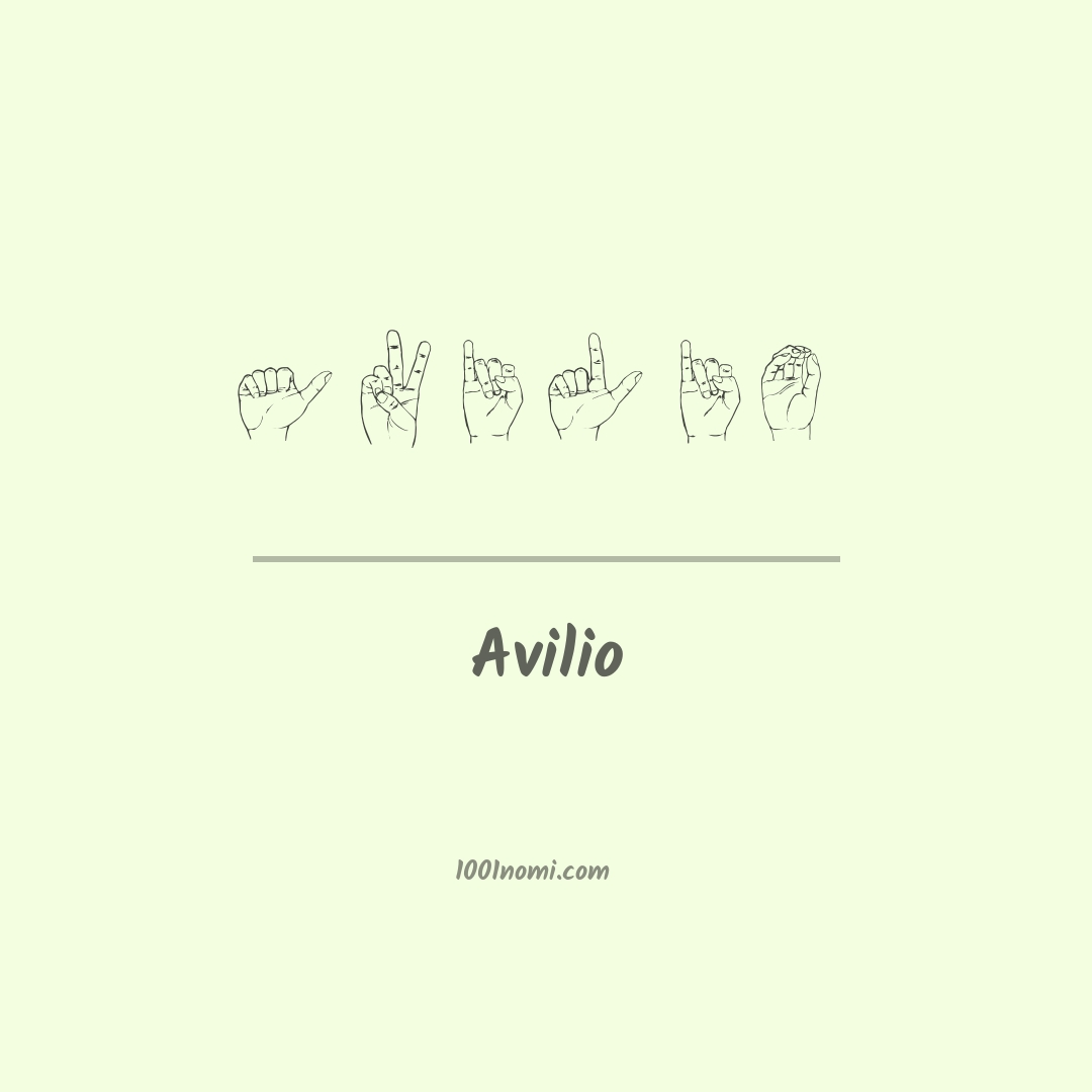 Avilio nella lingua dei segni Avilio nella lingua dei segni