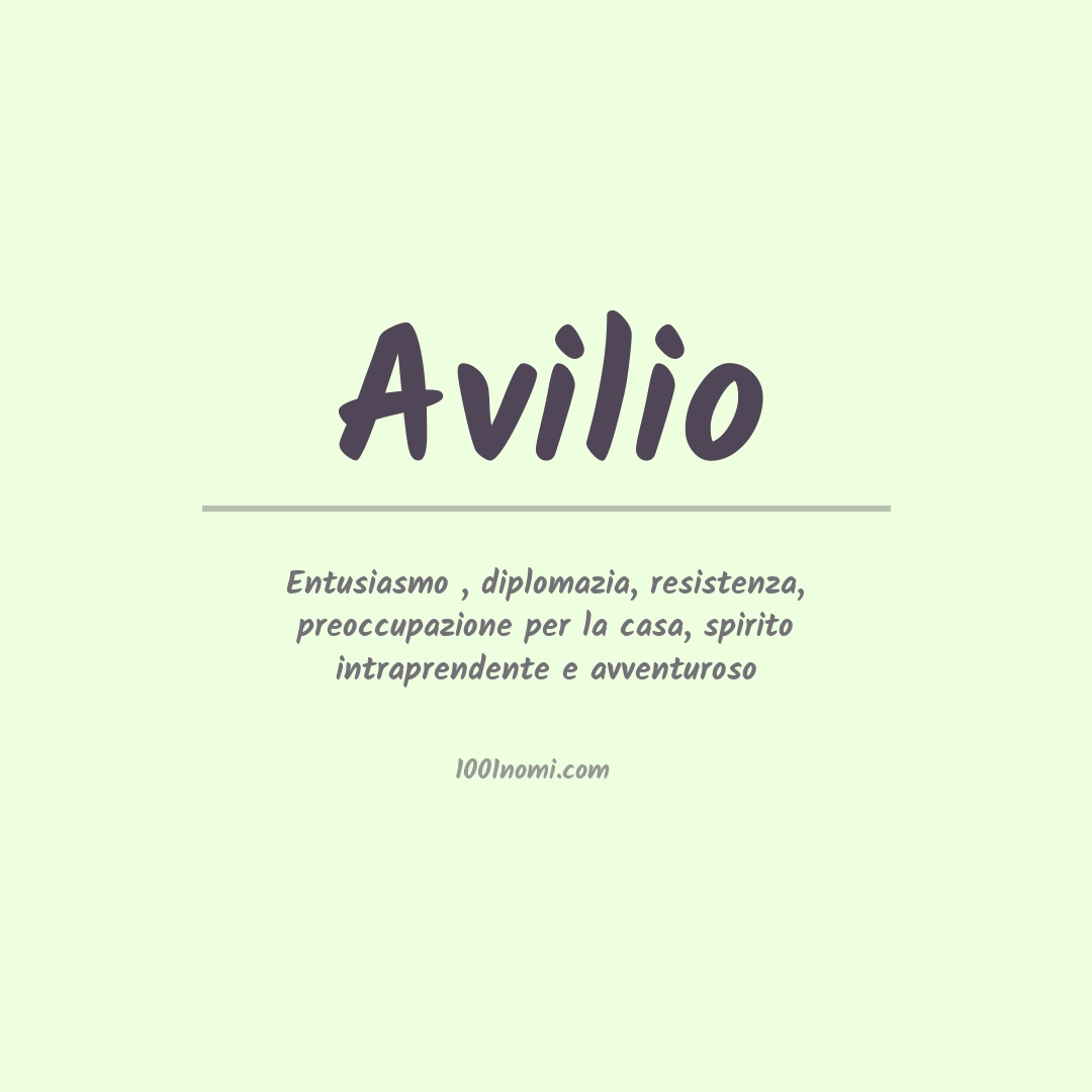 Significato del nome Avilio Significato del nome Avilio