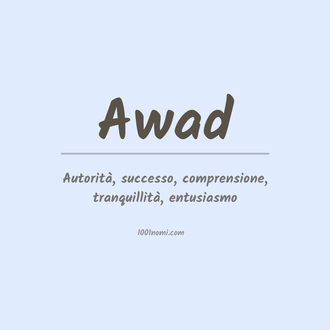 Significato del nome Awad