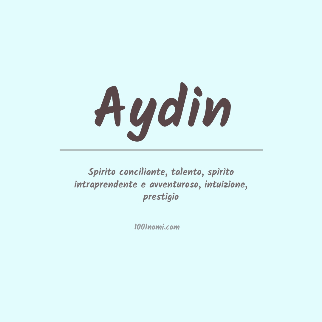 Significato del nome Aydin