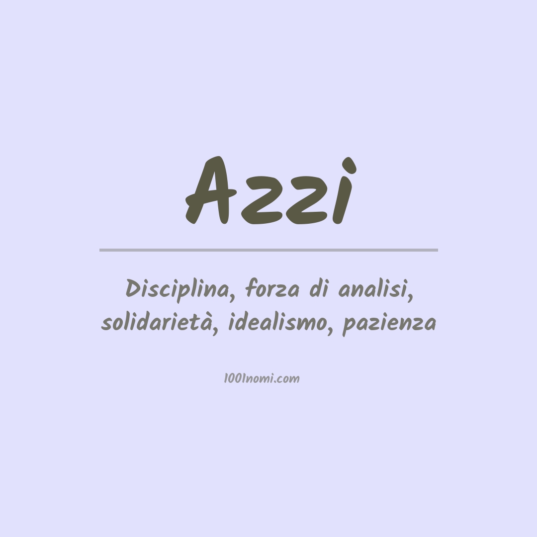 Significato del nome Azzi