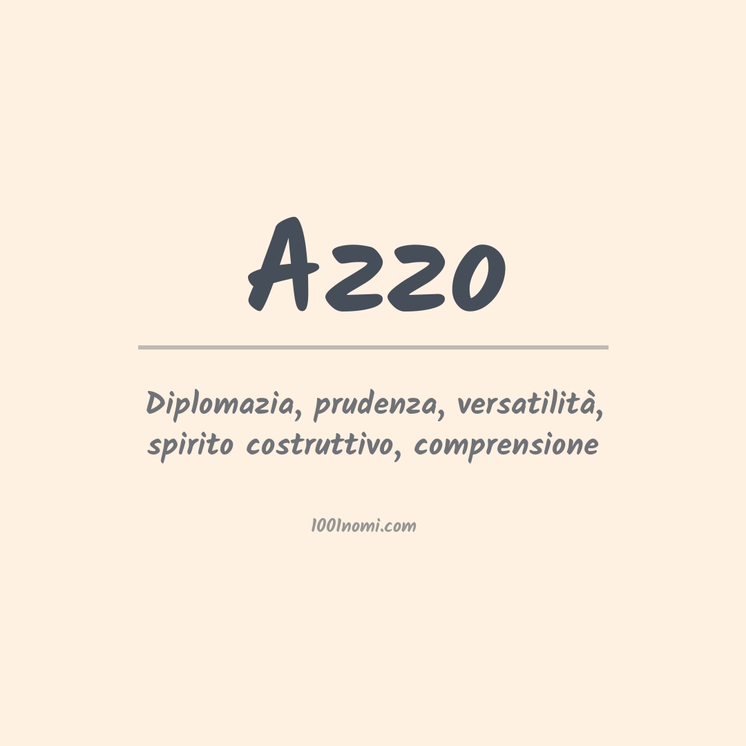 Significato del nome Azzo Significato del nome Azzo