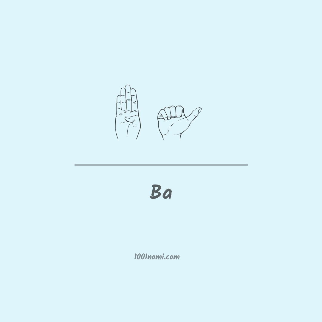 Ba nella lingua dei segni
