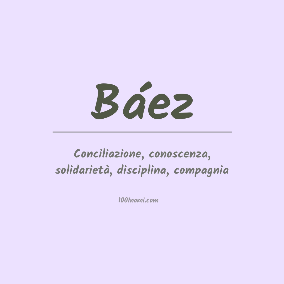 Significato del nome Báez