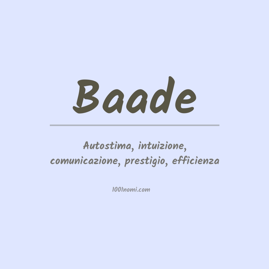 Significato del nome Baade