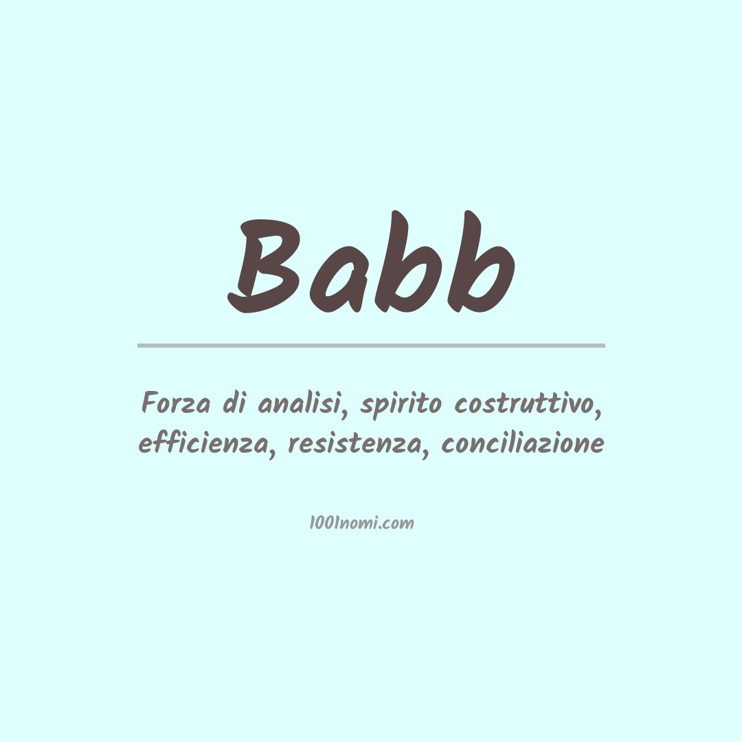 Significato del nome Babb