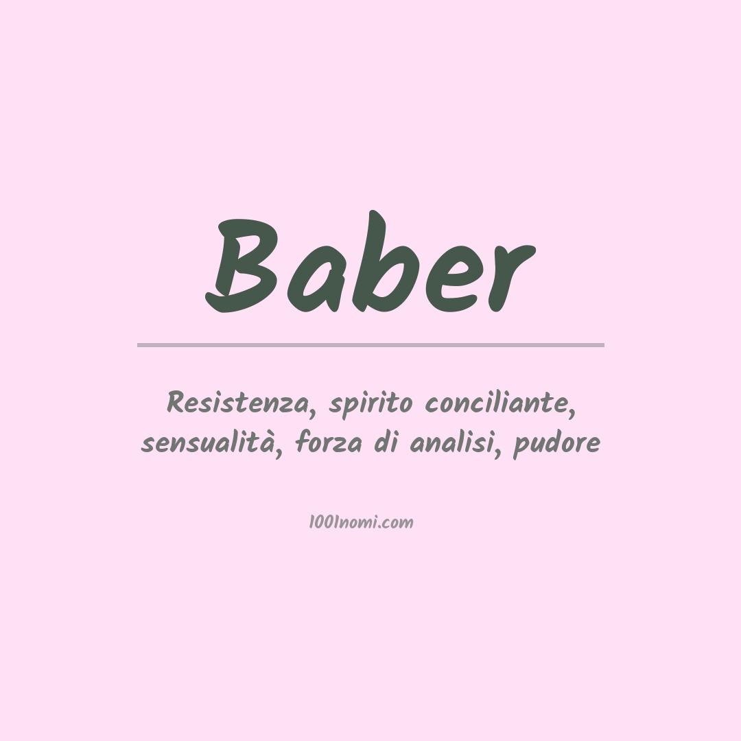 Significato del nome Baber