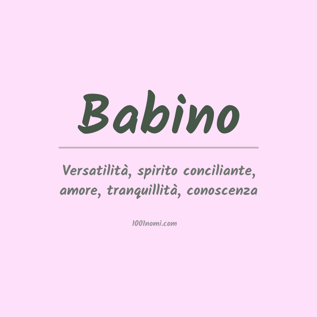 Significato del nome Babino