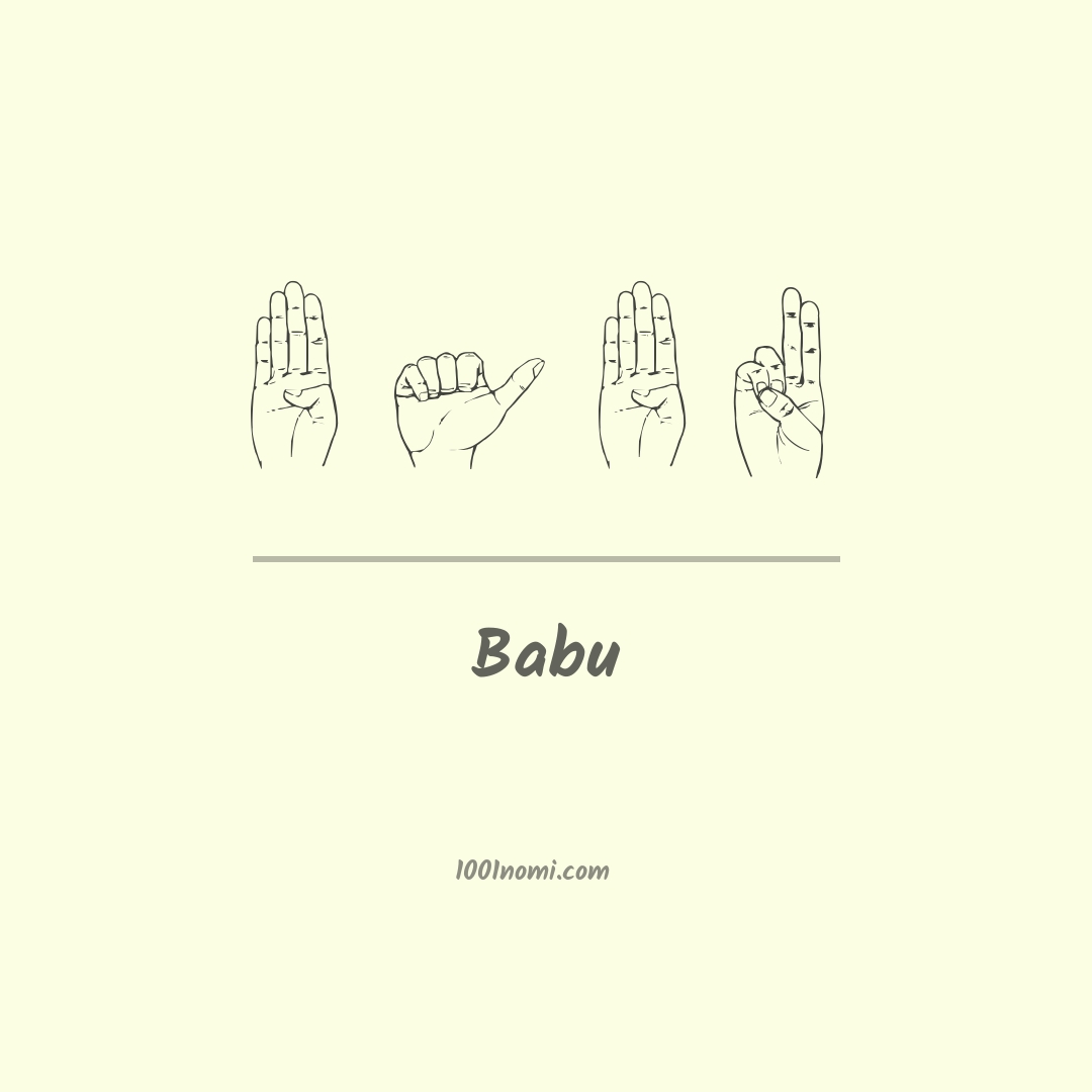 Babu nella lingua dei segni
