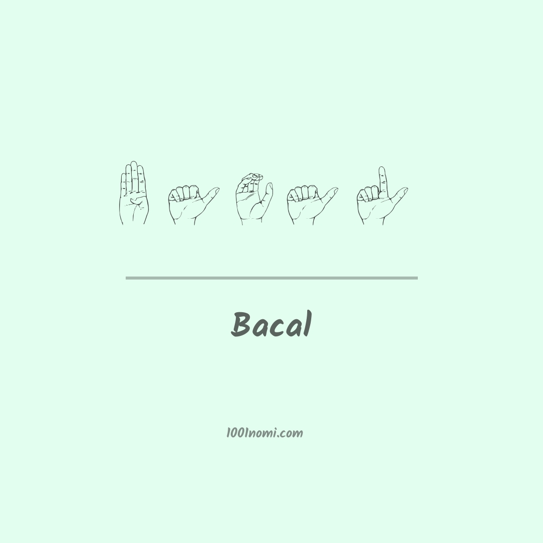 Bacal nella lingua dei segni