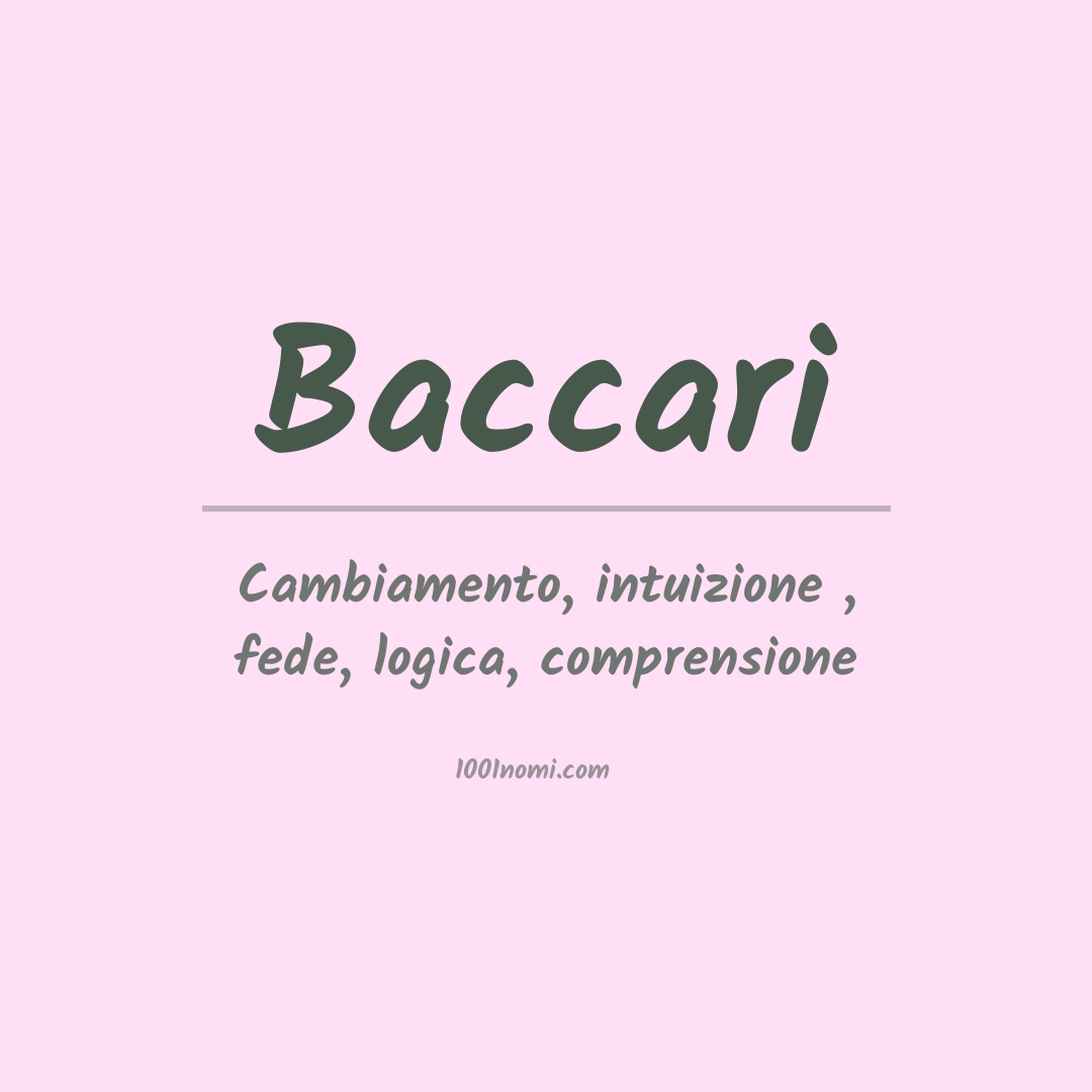 Significato del nome Baccari