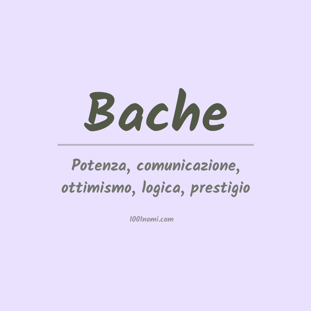 Significato del nome Bache