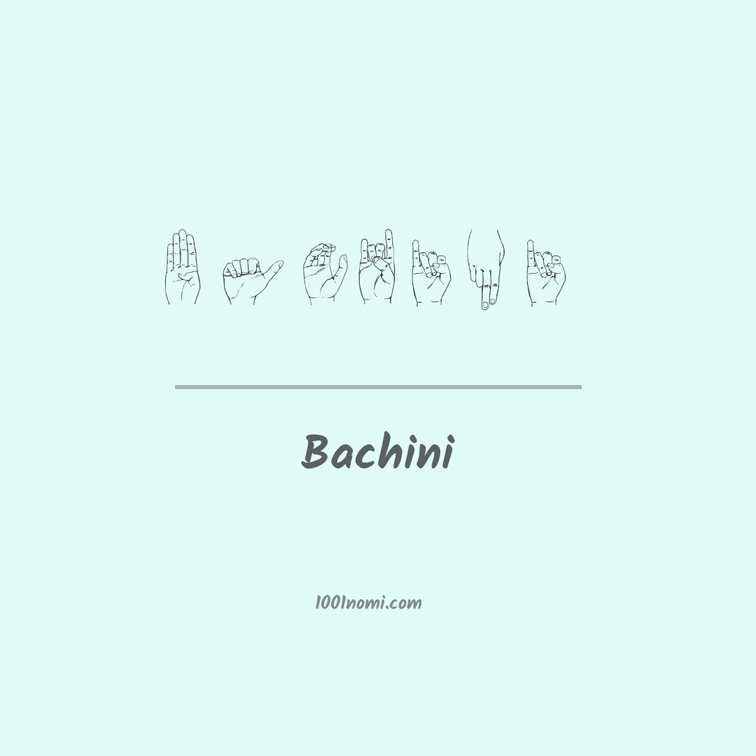Bachini nella lingua dei segni Bachini nella lingua dei segni