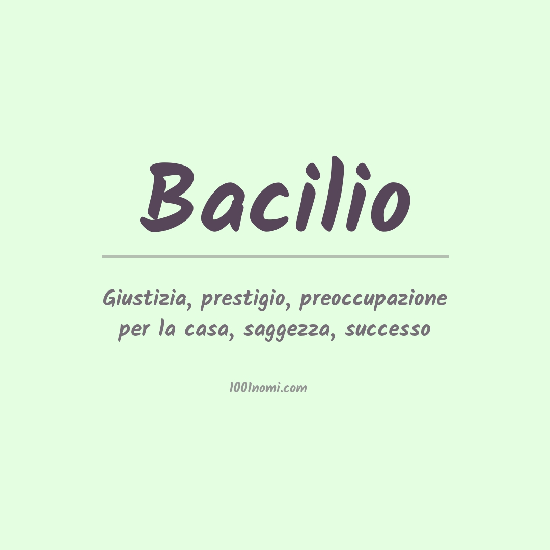 Significato del nome Bacilio Significato del nome Bacilio