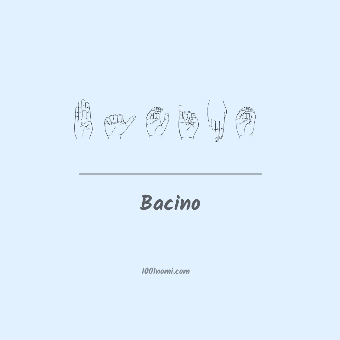 Bacino nella lingua dei segni Bacino nella lingua dei segni