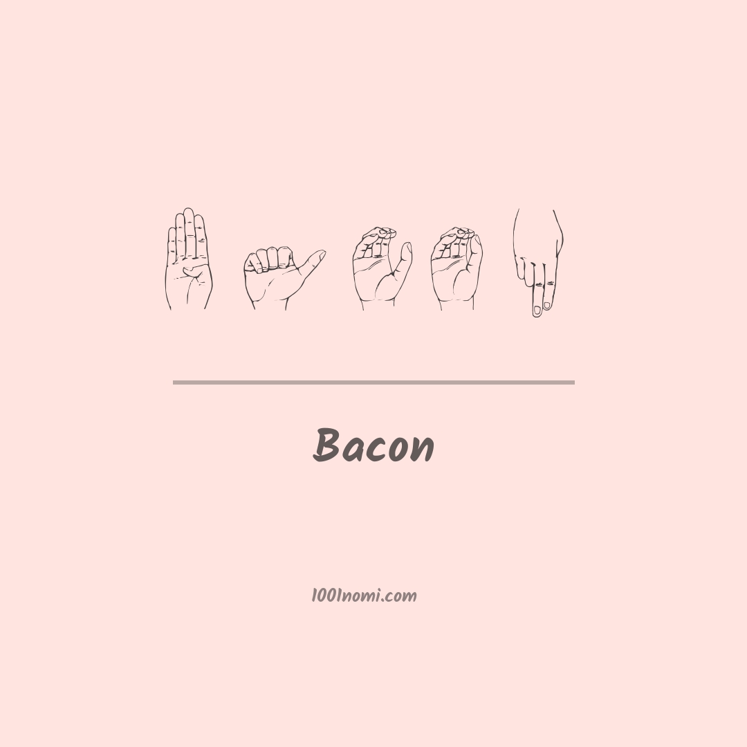 Bacon nella lingua dei segni