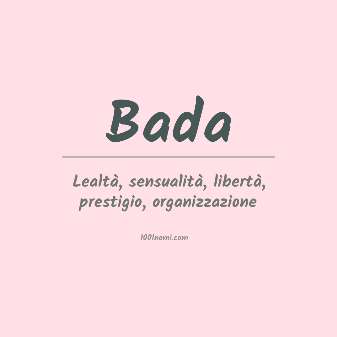 Significato del nome Bada Significato del nome Bada
