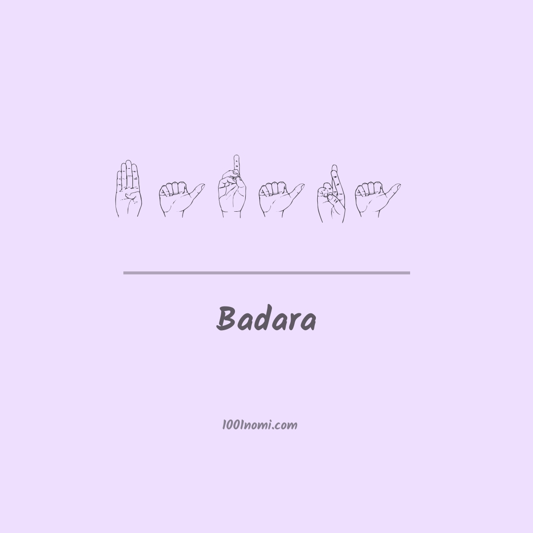 Badara nella lingua dei segni