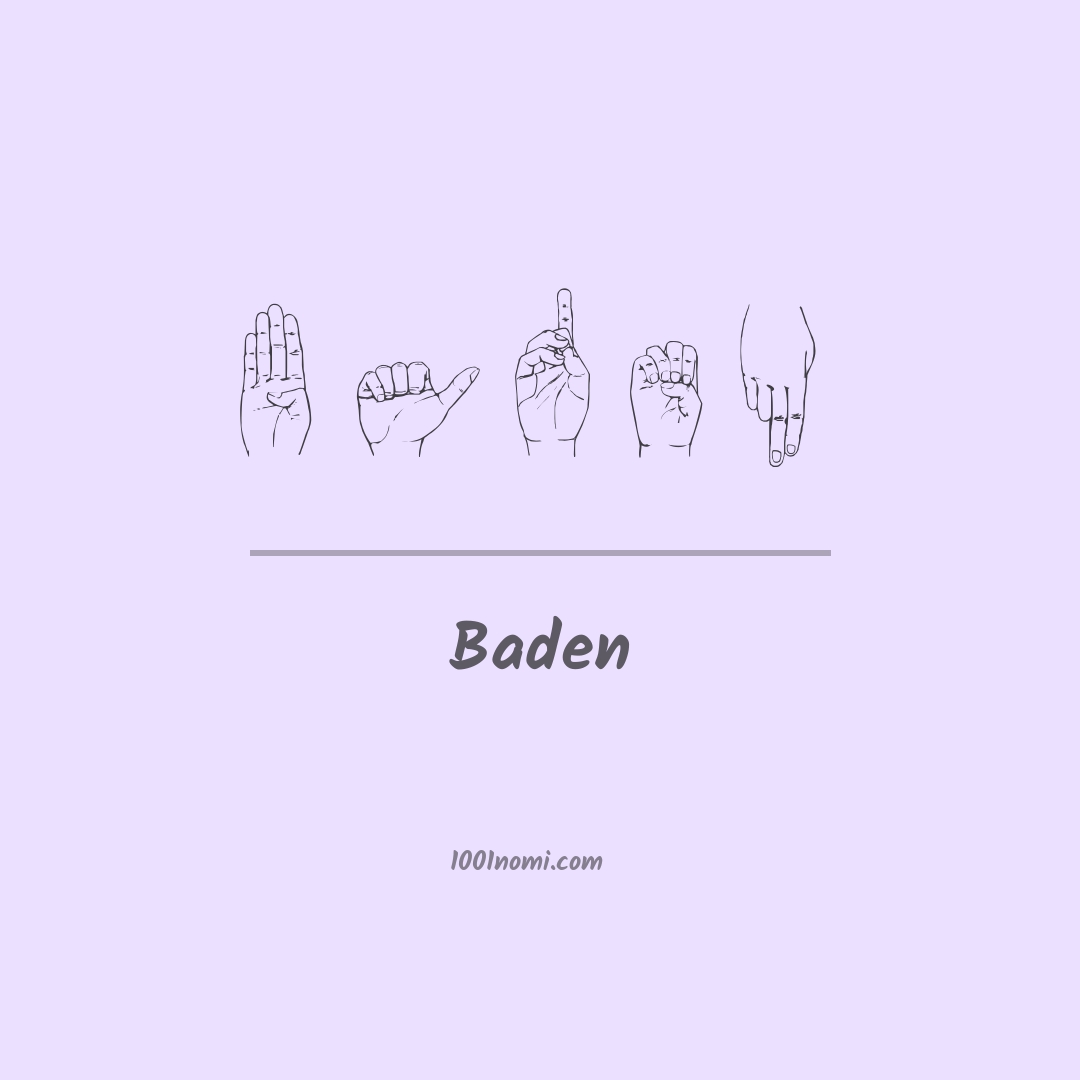 Baden nella lingua dei segni Baden nella lingua dei segni