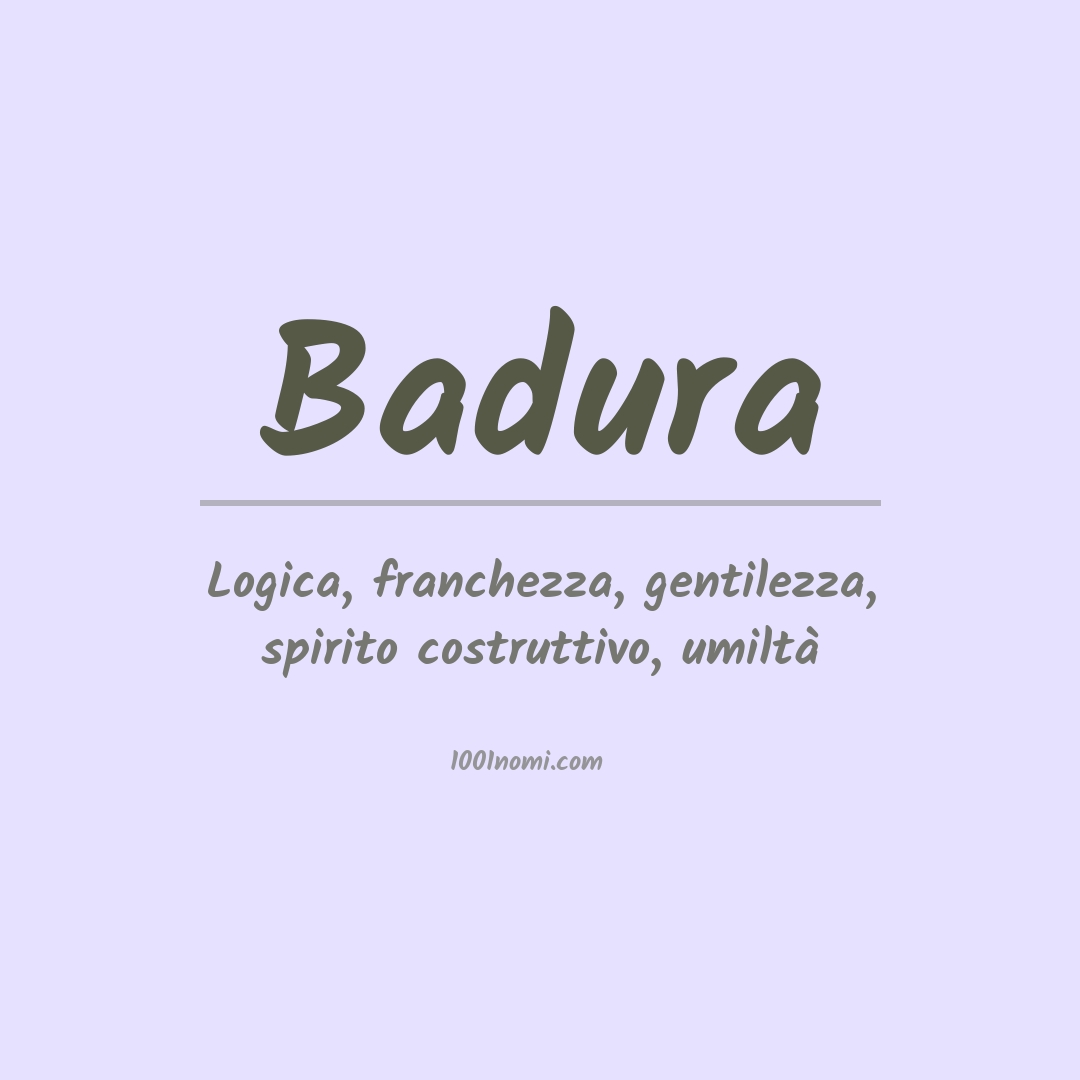 Significato del nome Badura