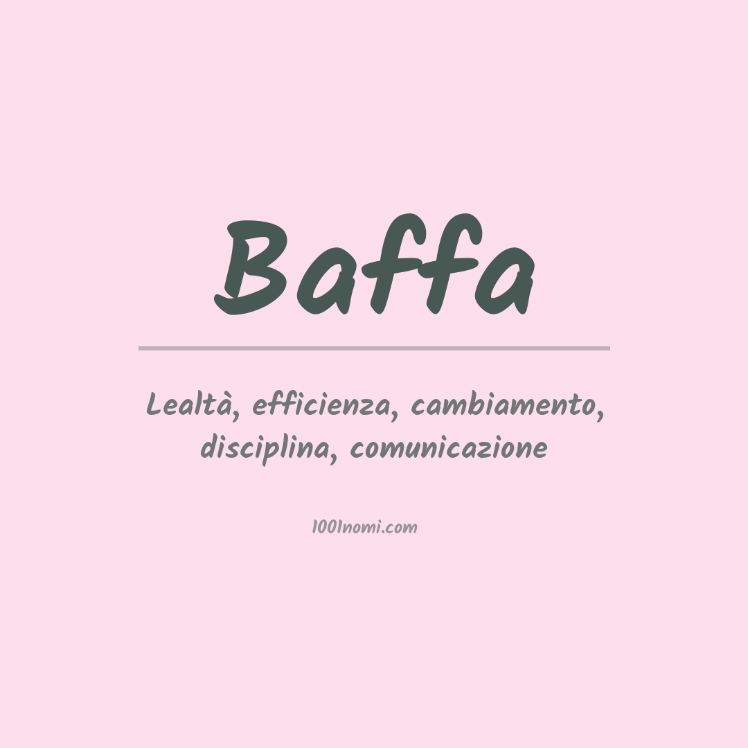 Significato del nome Baffa