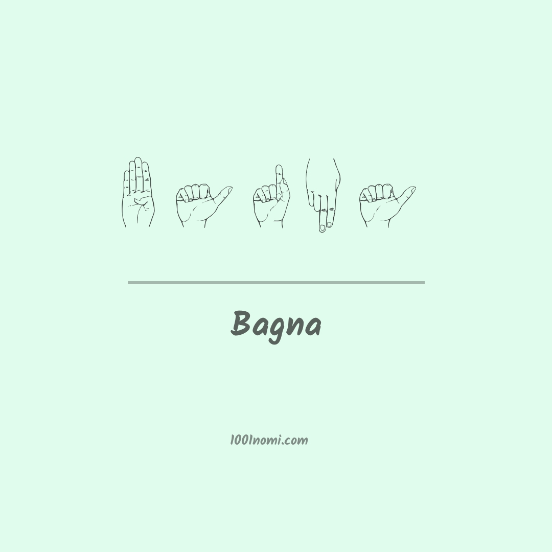 Bagna nella lingua dei segni