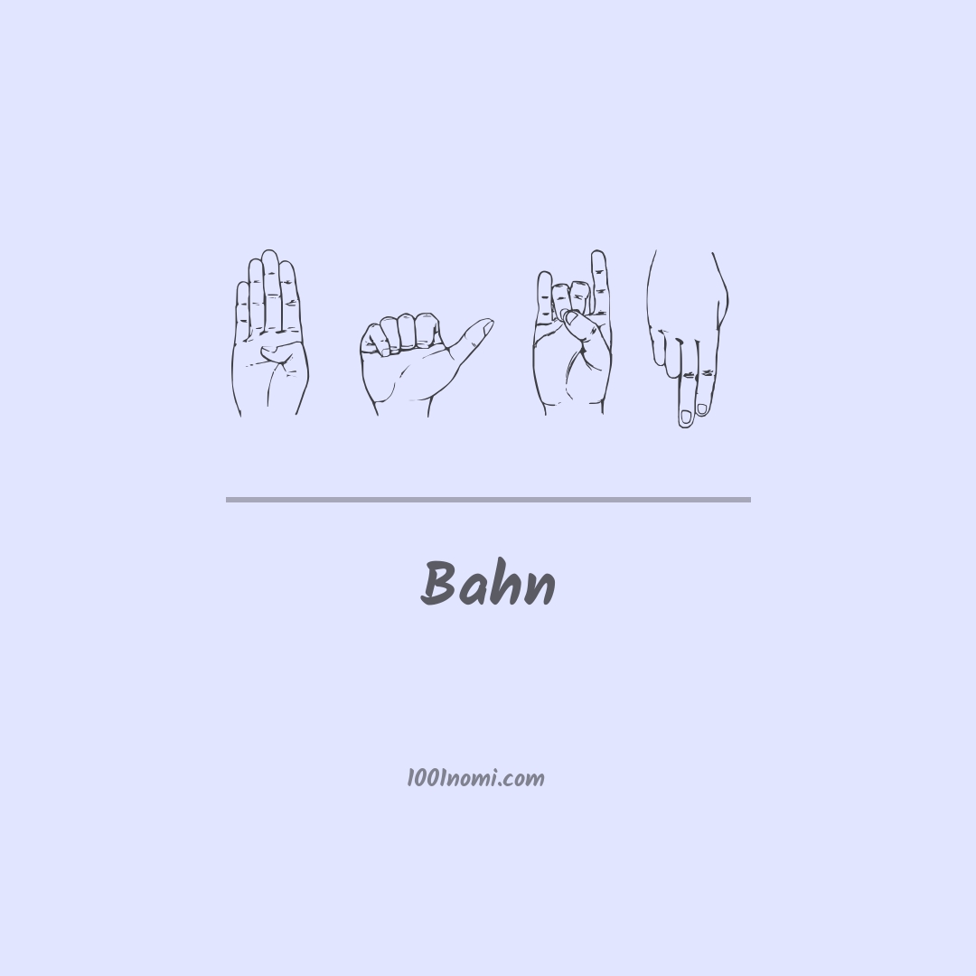 Bahn nella lingua dei segni