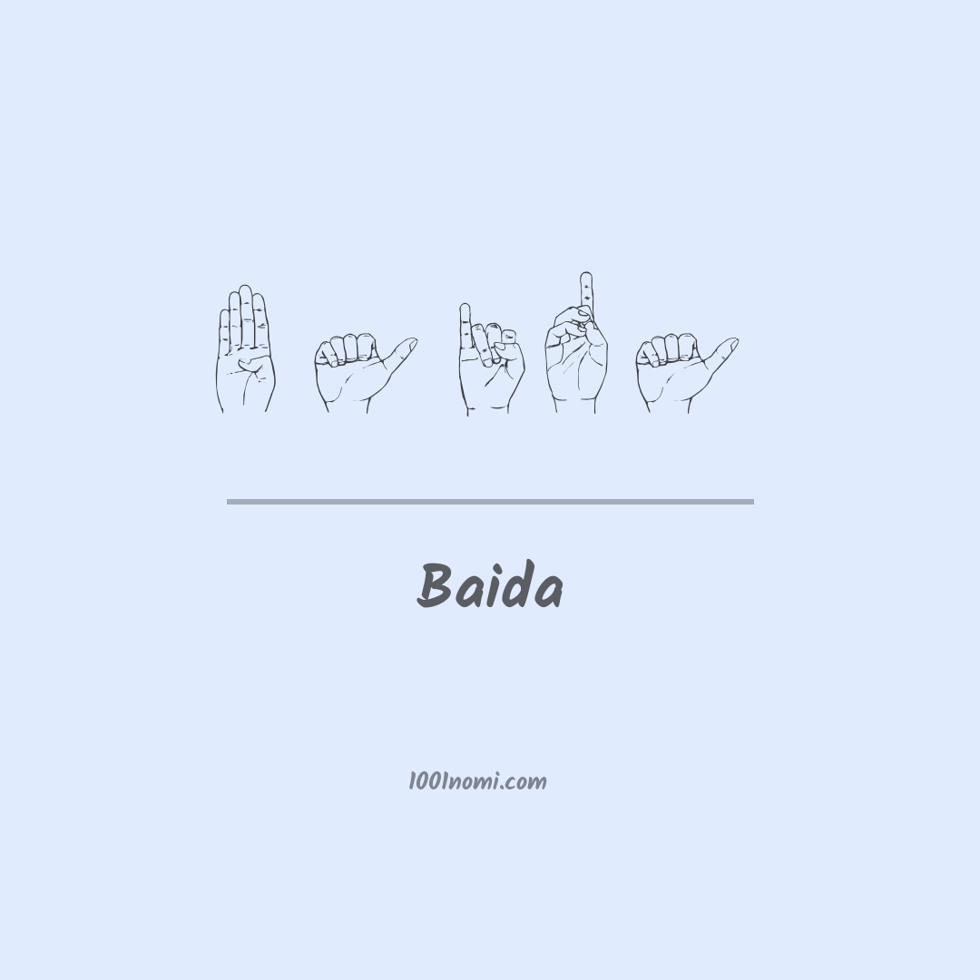 Baida nella lingua dei segni Baida nella lingua dei segni