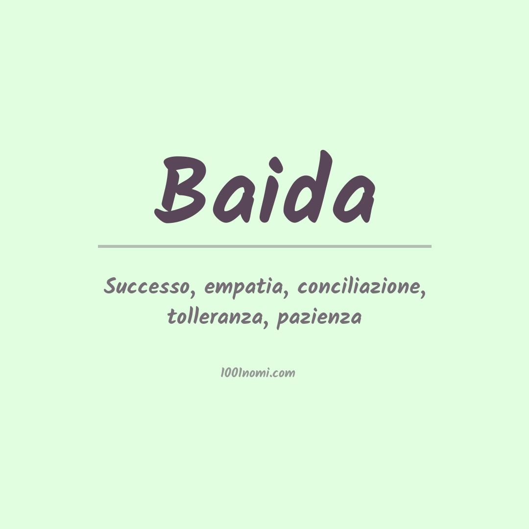 Significato del nome Baida Significato del nome Baida