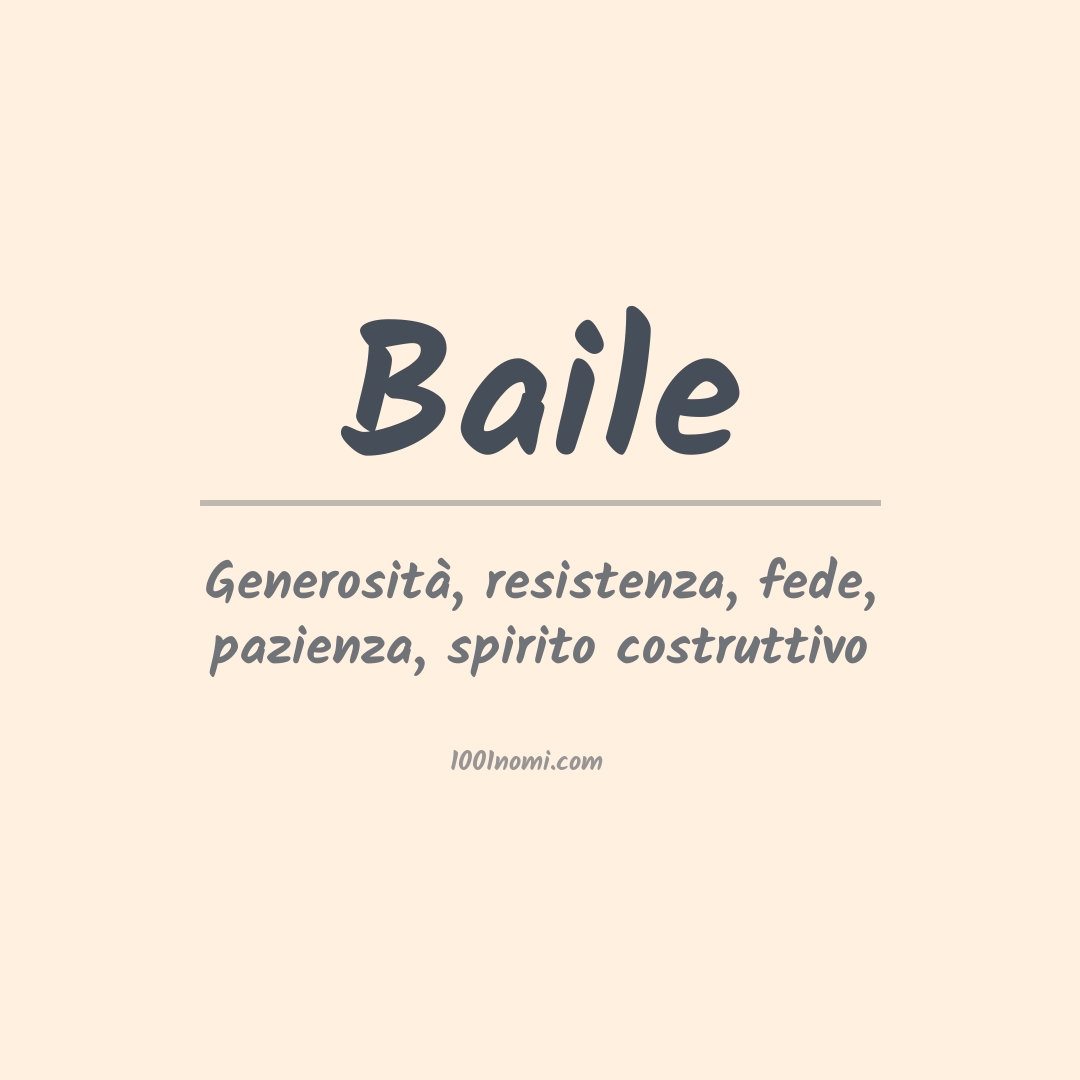 Significato del nome Baile