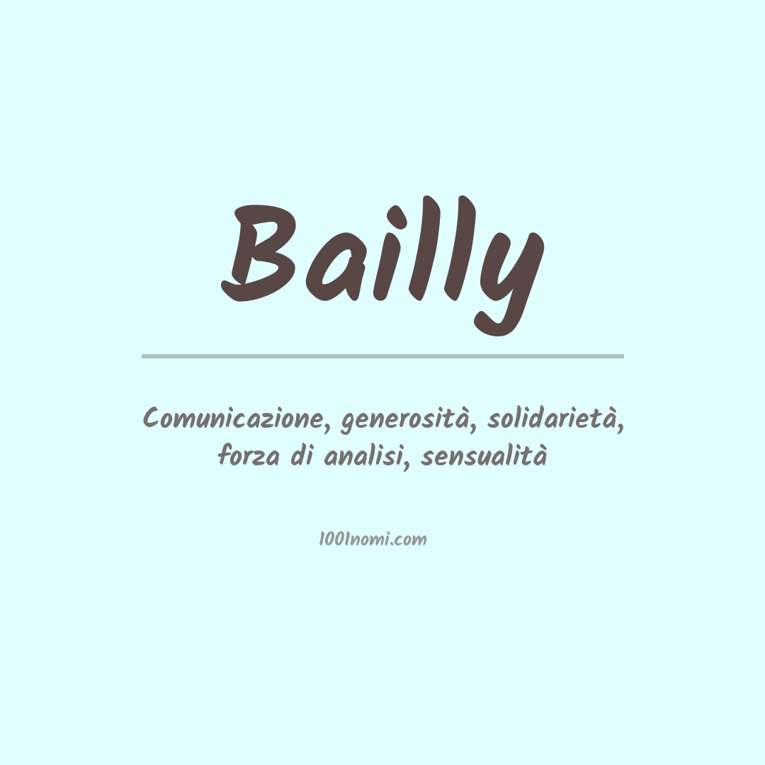 Significato del nome Bailly