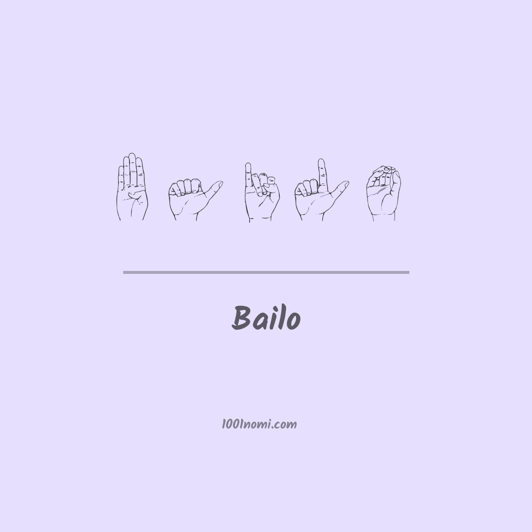 Bailo nella lingua dei segni
