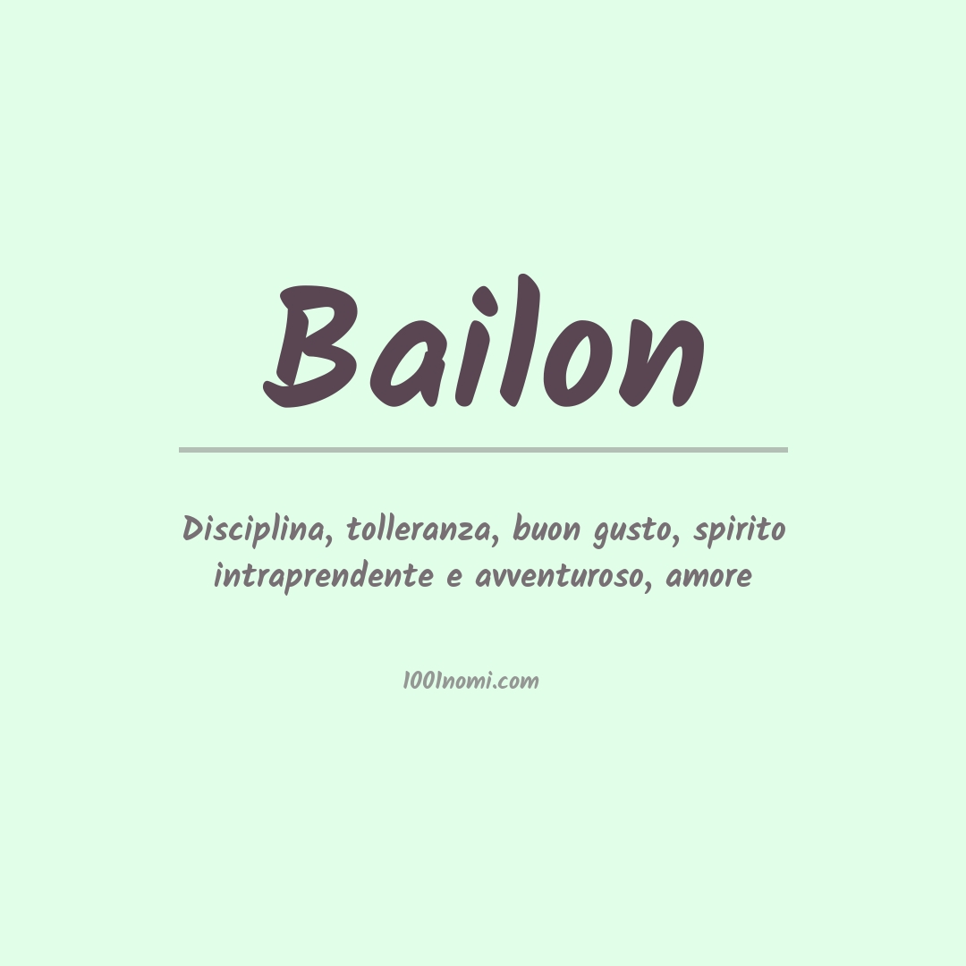 Significato del nome Bailon