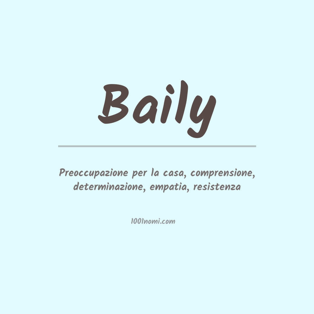 Significato del nome Baily