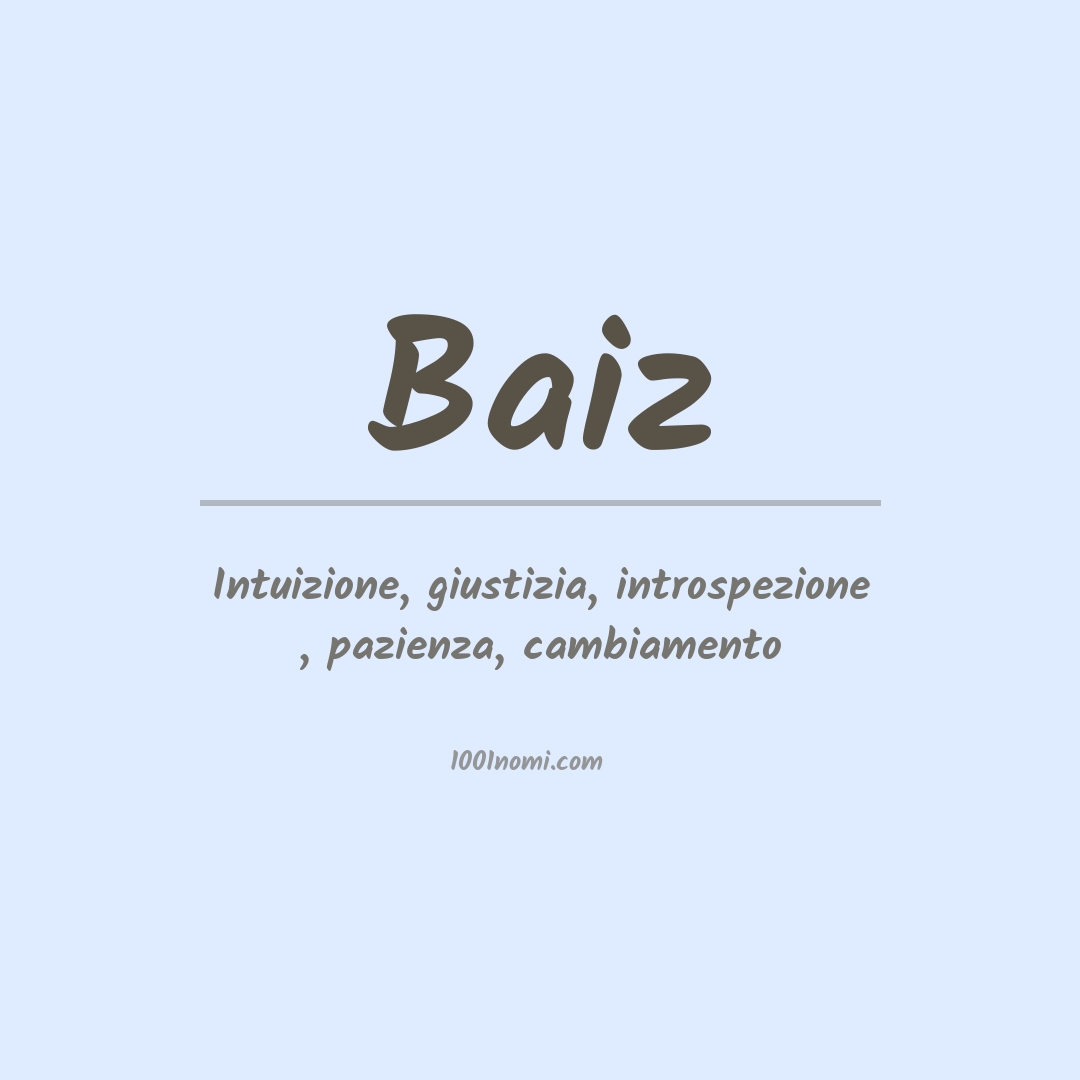 Significato del nome Baiz