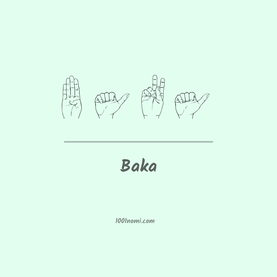 Baka nella lingua dei segni
