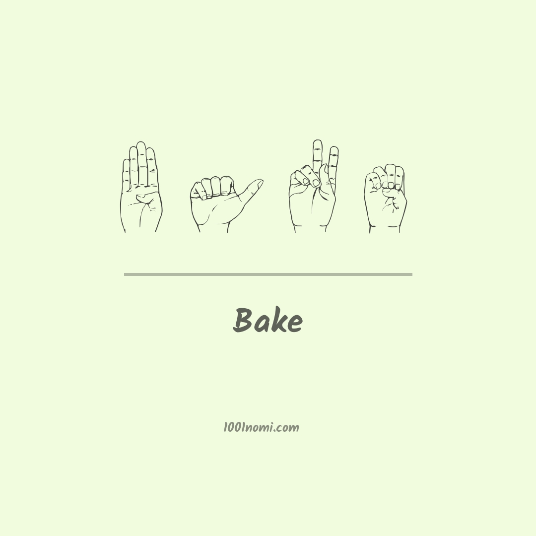 Bake nella lingua dei segni