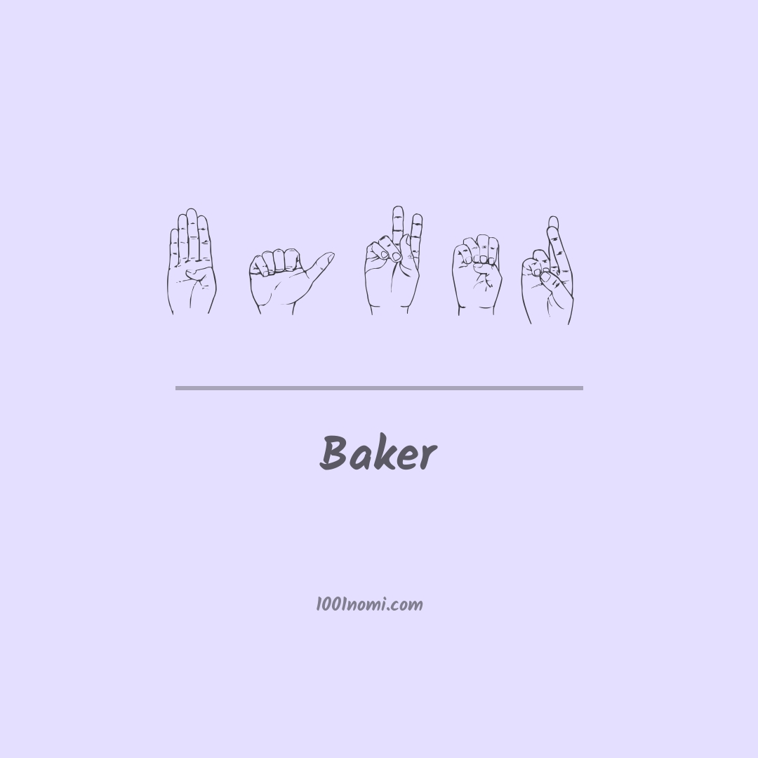 Baker nella lingua dei segni